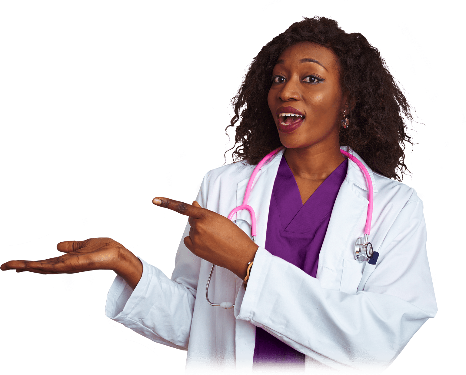 Woman in medical uniform